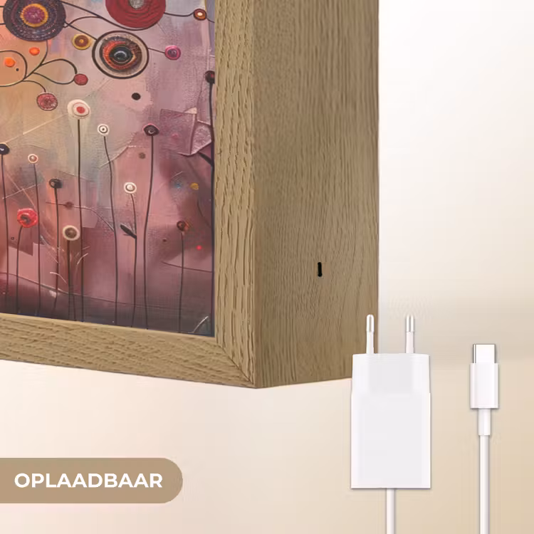 Lightbox - Wandlamp - Boom - Paars - Abstract - Kunst — 7