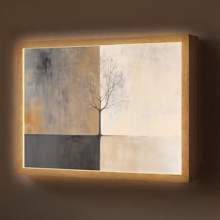 Lightbox - Wandlamp - Boom - Vlakken - Takken - Kleurverloop — 1