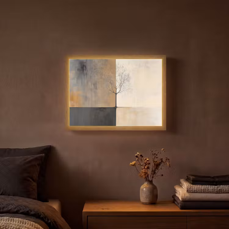 Lightbox - Wandlamp - Boom - Vlakken - Takken - Kleurverloop — 3