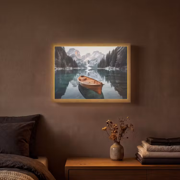 Lightbox - Wandlamp - Boot - Bergen - Natuur - Water — 3