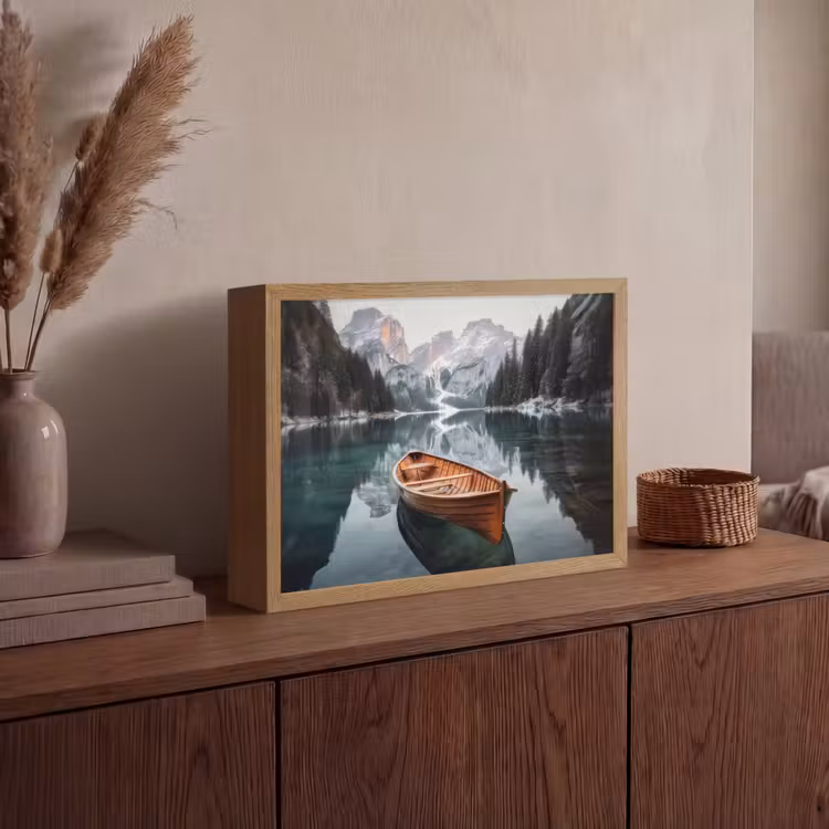 Lightbox - Wandlamp - Boot - Bergen - Natuur - Water — 4