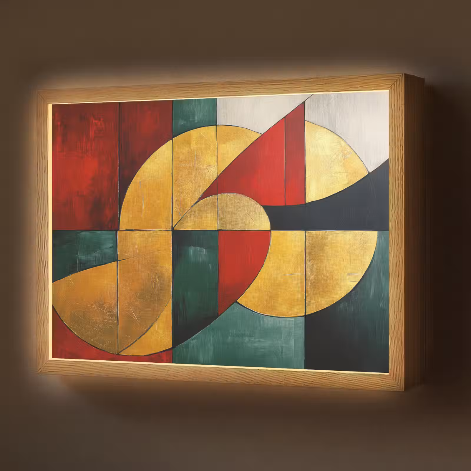 Lightbox - Wandlamp - Abstract - Kerst - Goud - Rood - Groen — 1