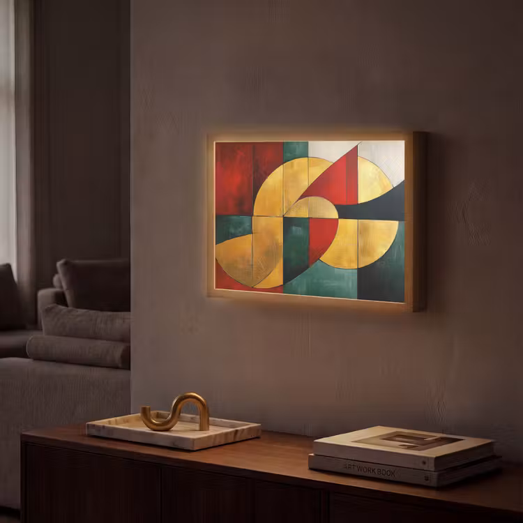 Lightbox - Wandlamp - Abstract - Kerst - Goud - Rood - Groen — 2