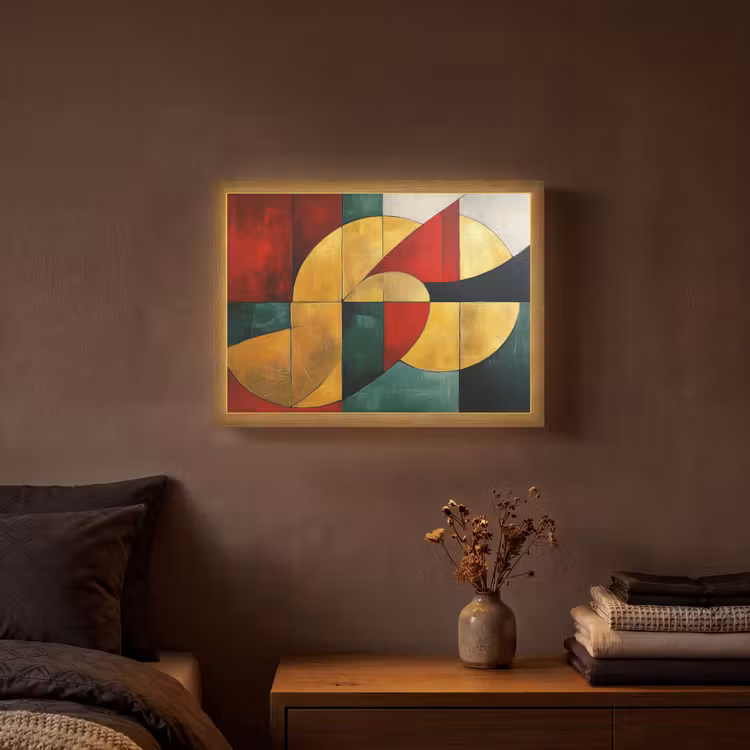 Lightbox - Wandlamp - Abstract - Kerst - Goud - Rood - Groen — 3