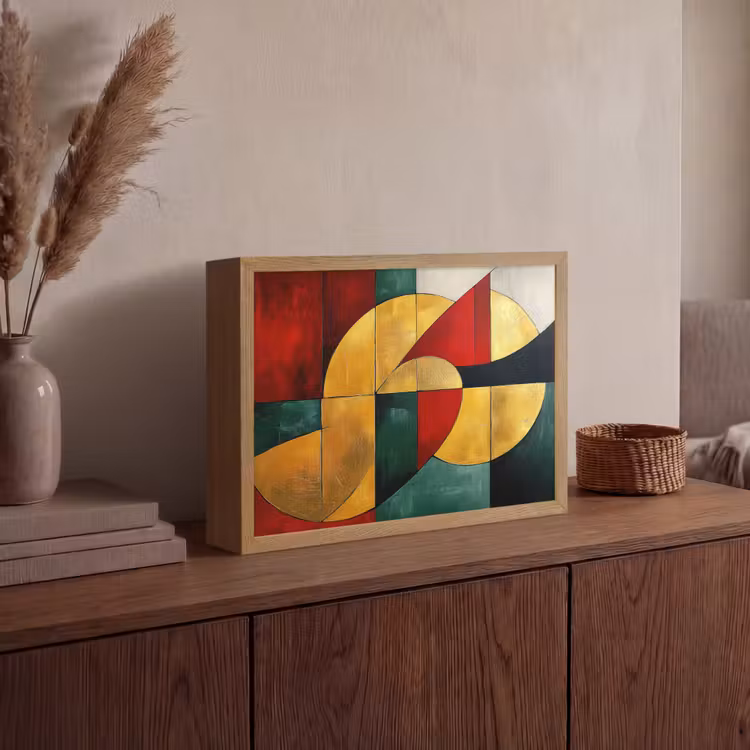 Lightbox - Wandlamp - Abstract - Kerst - Goud - Rood - Groen — 4