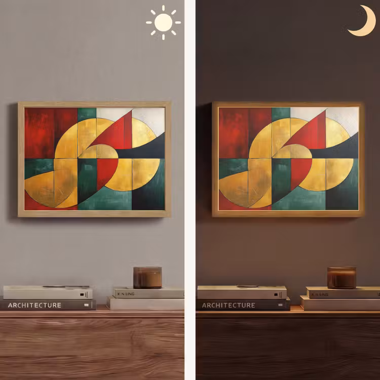 Lightbox - Wandlamp - Abstract - Kerst - Goud - Rood - Groen — 6