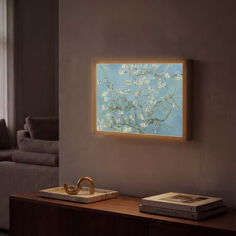 Lightbox - Wandlamp - Amandelbloesem - Van Gogh - Kunst - Bloemen — 2