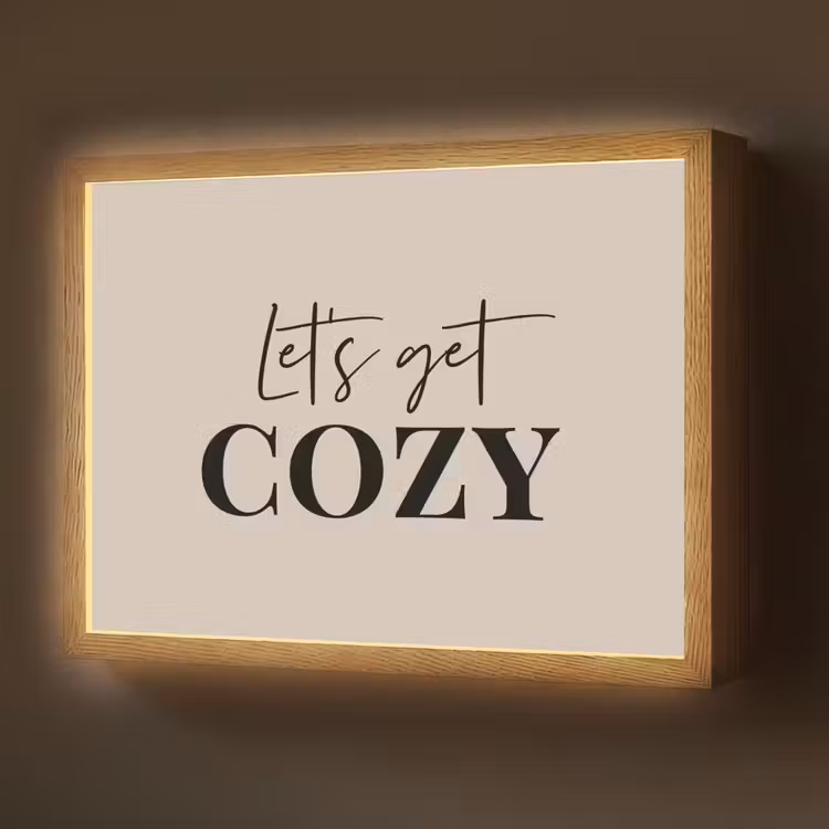 Lightbox - Wandlamp - Beige - Winter - Quote - Cozy — 1