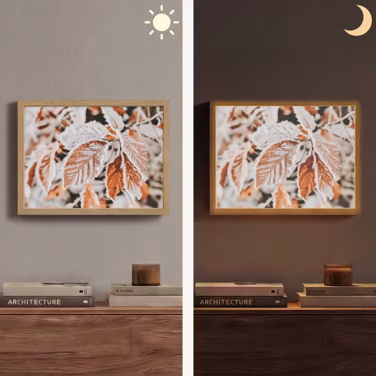 Lightbox - Wandlamp - Bladeren - IJs - Winter - Natuur — 6