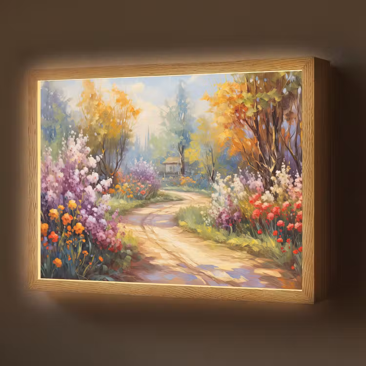 Lightbox - Wandlamp - Bloemen - Bomen - Kunst - Watercolor — 1