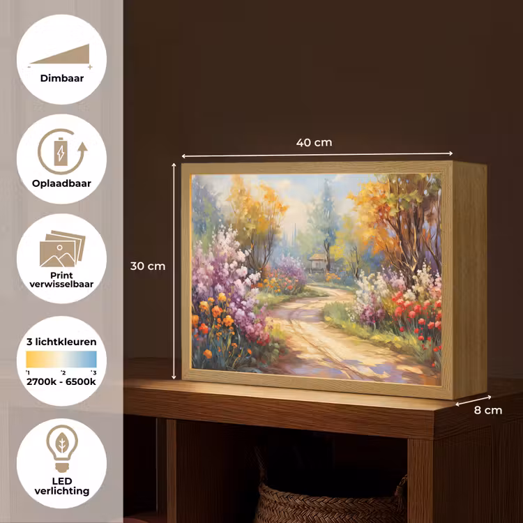Lightbox - Wandlamp - Bloemen - Bomen - Kunst - Watercolor — 10