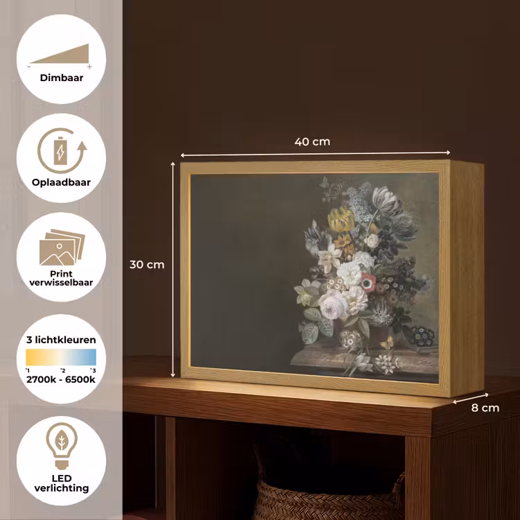 Lightbox - Wandlamp - Bloemen - Eelke Jelles Eelkema - Oude meesters — 10