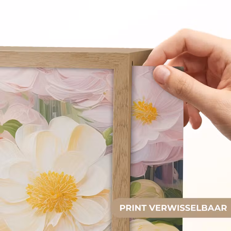 Lightbox - Wandlamp - Bloemen - Roze - Botanisch - Kunst - Acrylverf — 5