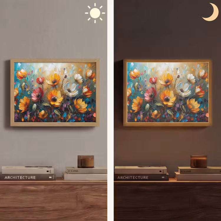 Lightbox - Wandlamp - Bloemen - Verf - Kunst - Modern — 6