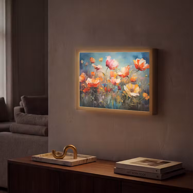 Lightbox - Wandlamp - Bloemen - Watercolor - Kunst - Botanisch - Natuur — 2