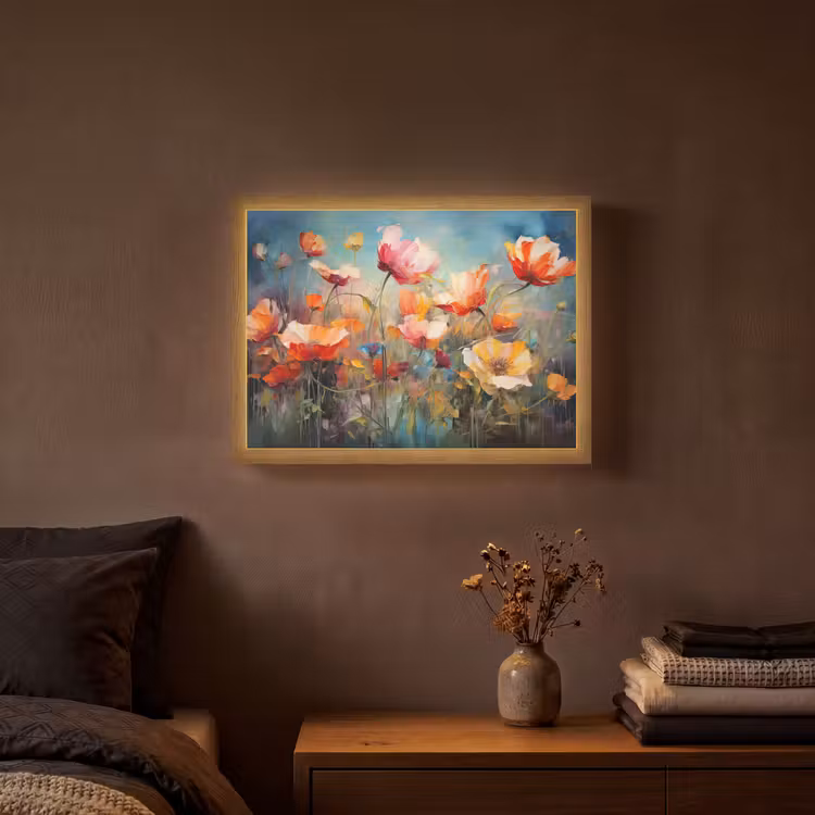 Lightbox - Wandlamp - Bloemen - Watercolor - Kunst - Botanisch - Natuur — 3