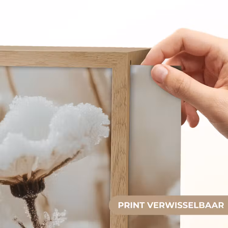 Lightbox - Wandlamp - Bloemen - Winter - Wit - Sneeuw - Beige — 5