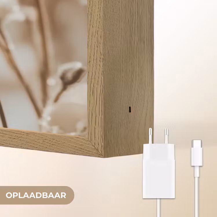 Lightbox - Wandlamp - Bloemen - Winter - Wit - Sneeuw - Beige — 7