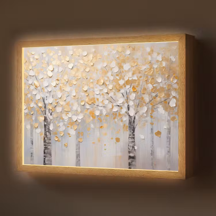 Lightbox - Wandlamp - Bomen - Aquarel - Kunst - Natuur — 1