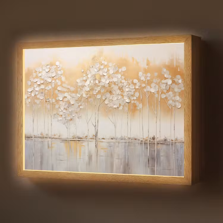 Lightbox - Wandlamp - Bomen - Kunst - Acryl - Natuur — 1