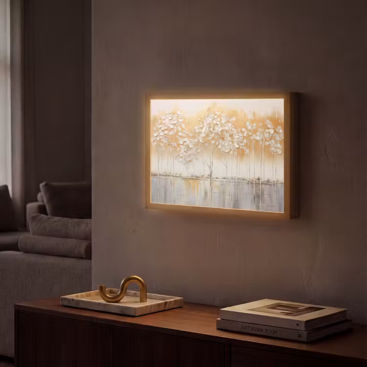 Lightbox - Wandlamp - Bomen - Kunst - Acryl - Natuur — 2