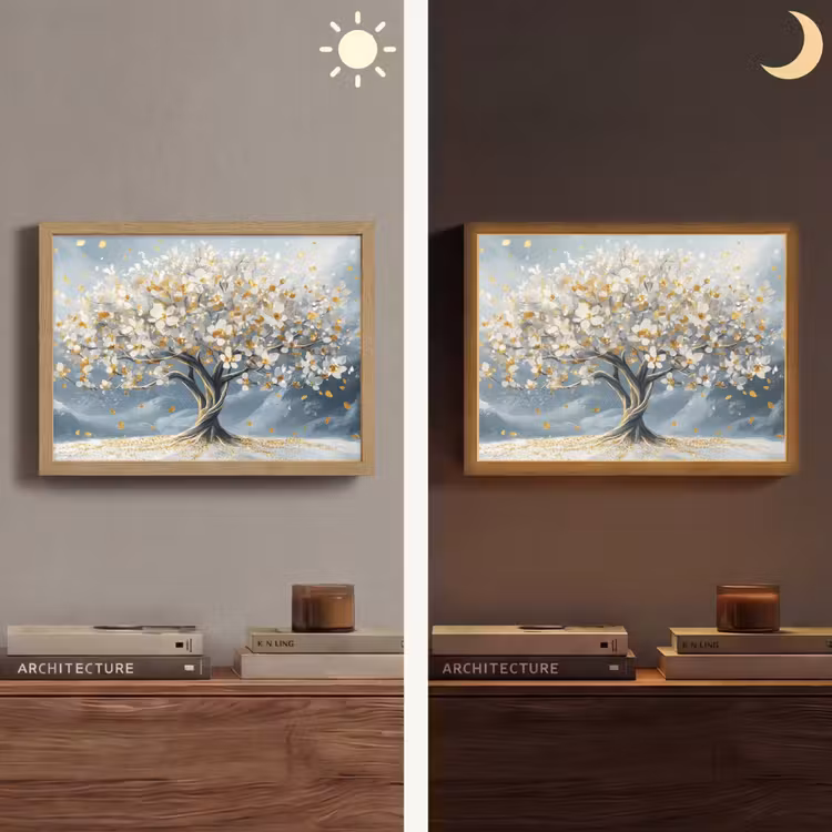 Lightbox - Wandlamp - Boom - Winter - Levensboom - Modern - Goud — 6