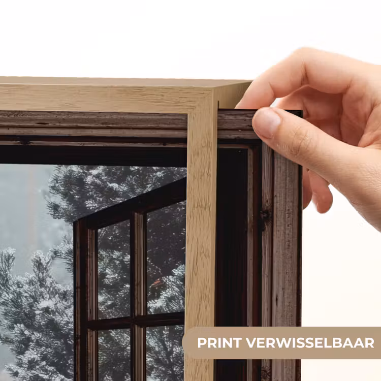 Lightbox - Wandlamp - Bos - Winter - Bomen - Natuur - Pad - Doorkijk — 5