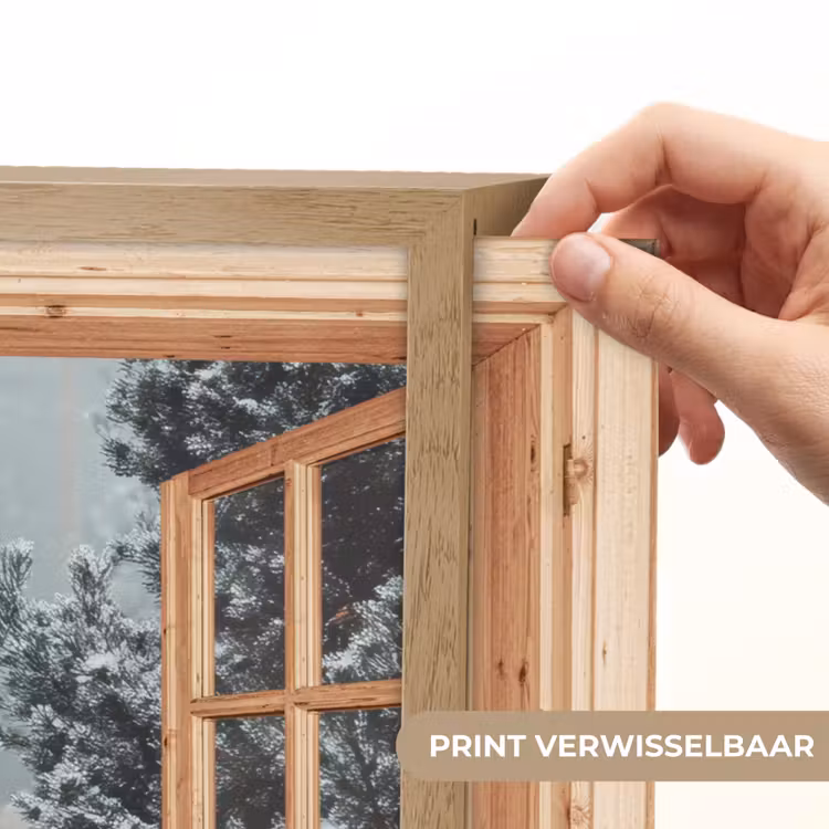 Lightbox - Wandlamp - Bos - Winter - Bomen - Natuur - Pad - Doorkijk — 5