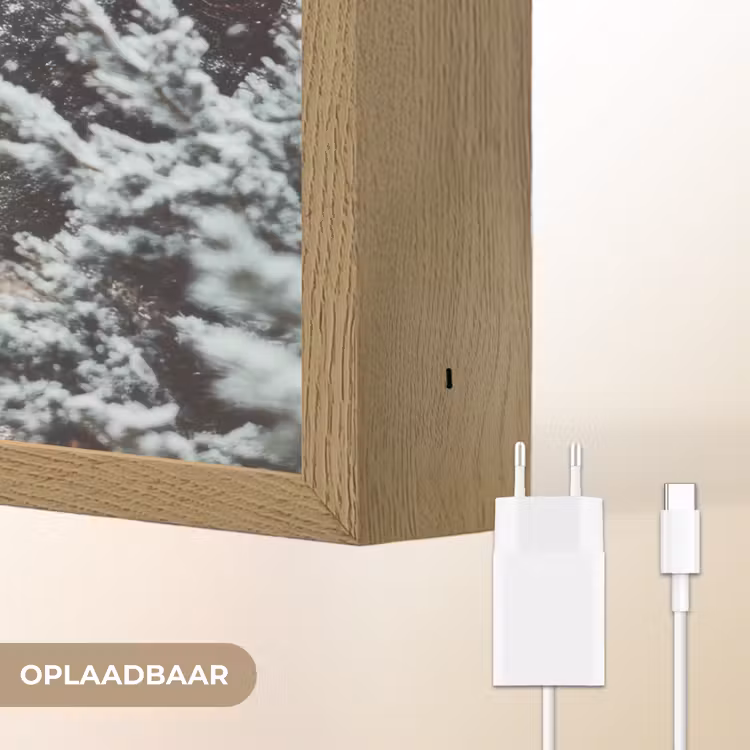 Lightbox - Wandlamp - Bos - Winter - Bomen - Natuur - Pad - Sneeuw — 7