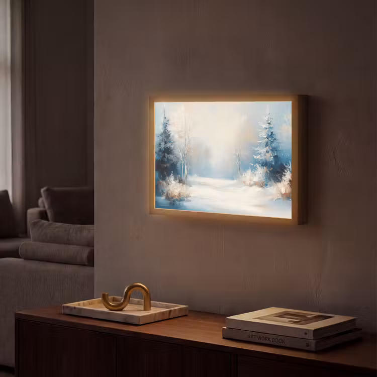 Lightbox - Wandlamp - Bos - Winter - Natuur - Abstract - Sneeuw — 2