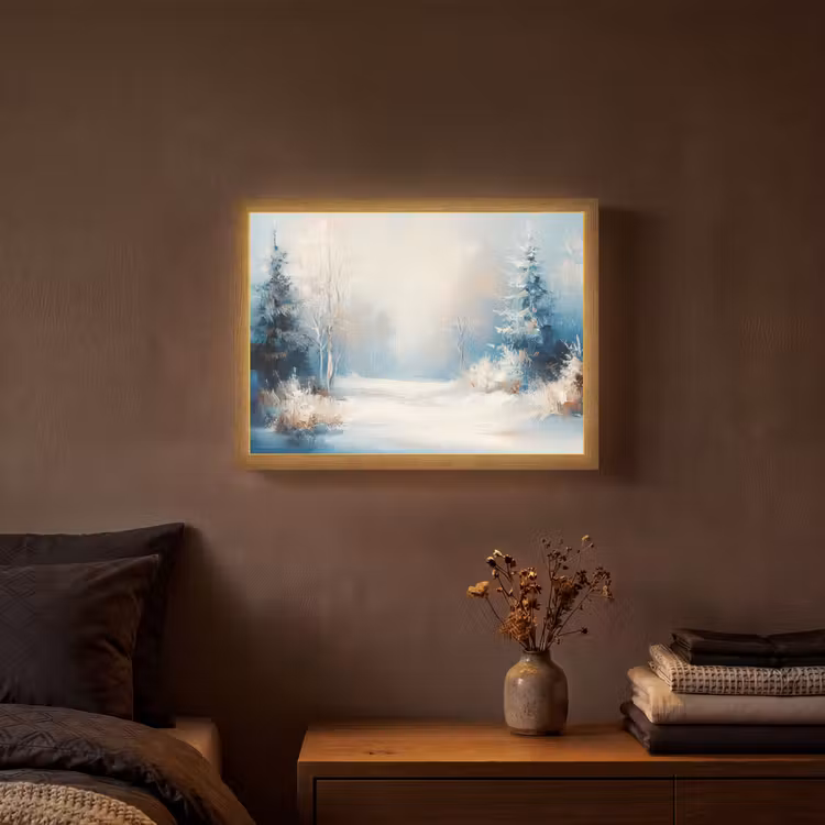 Lightbox - Wandlamp - Bos - Winter - Natuur - Abstract - Sneeuw — 3