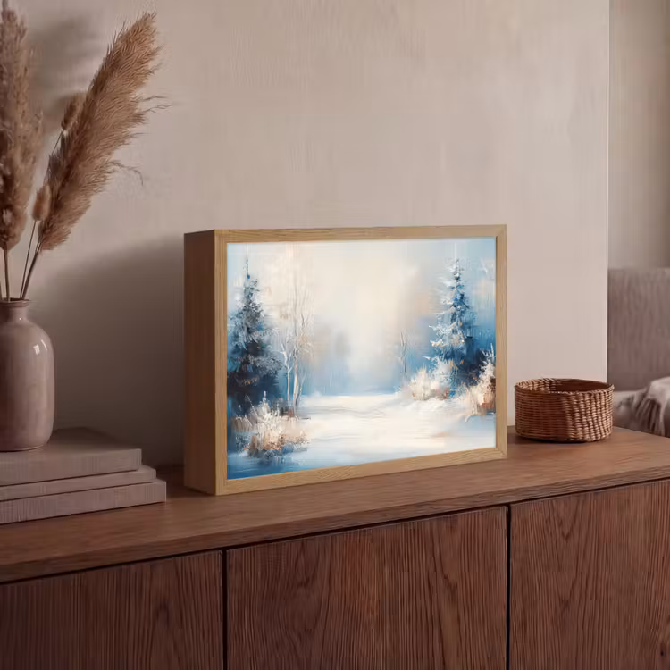 Lightbox - Wandlamp - Bos - Winter - Natuur - Abstract - Sneeuw — 4