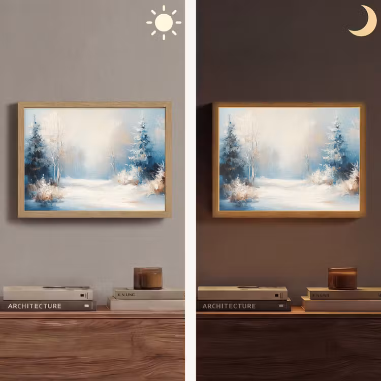 Lightbox - Wandlamp - Bos - Winter - Natuur - Abstract - Sneeuw — 6
