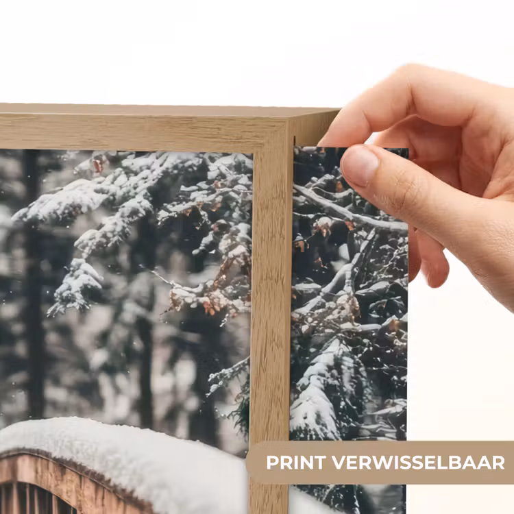 Lightbox - Wandlamp - Brug - Winterlandschap - Bos - Natuur - Sneeuw — 5