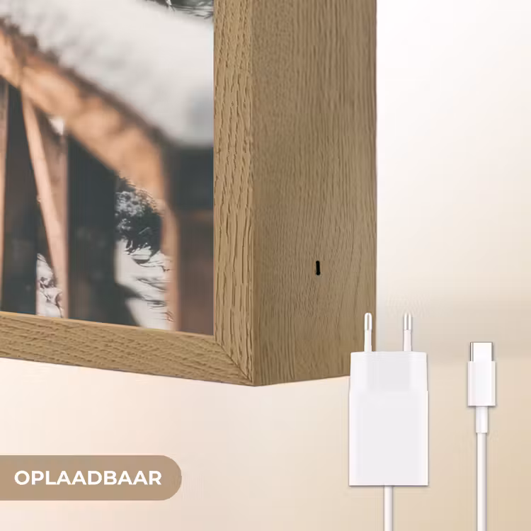 Lightbox - Wandlamp - Brug - Winterlandschap - Bos - Natuur - Sneeuw — 7