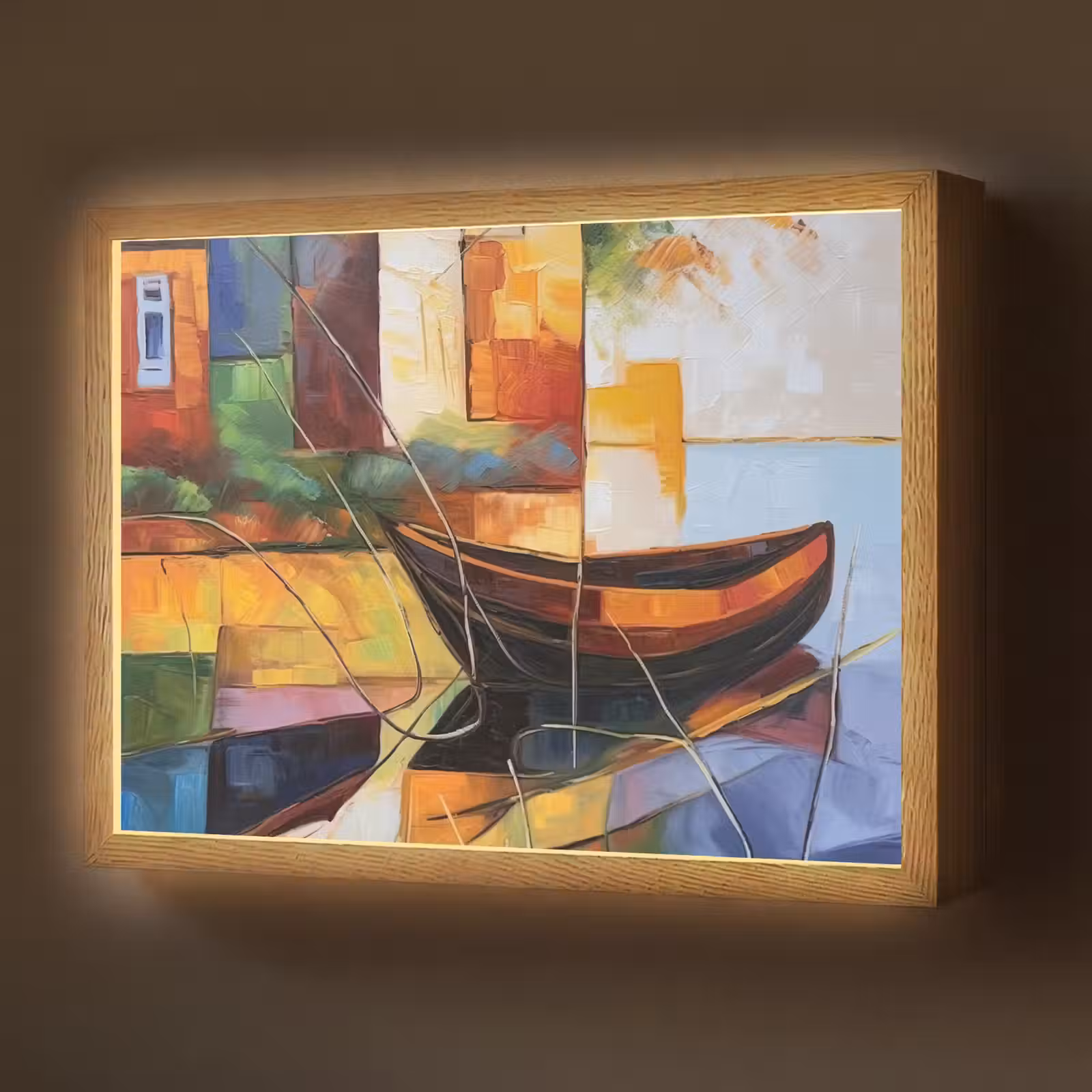 Lightbox - Wandlamp - Abstract - Kunst - Boot - Kleuren — 1