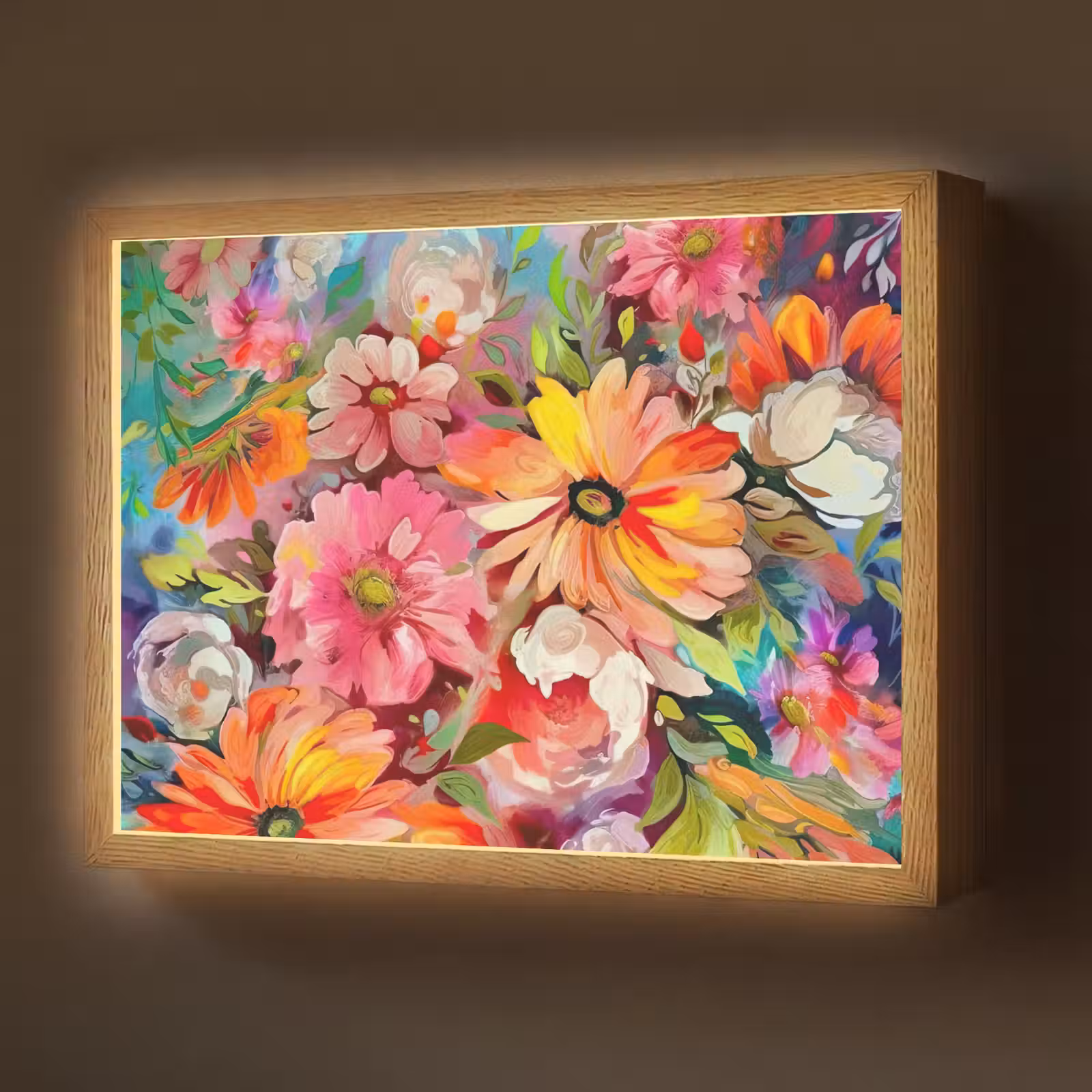 Lightbox - Wandlamp - Bloemen - Kunst - Schilderij - Botanisch — 1