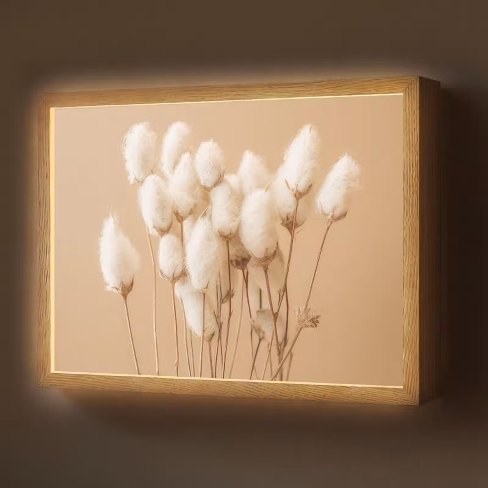 Lightbox - Wandlamp - Bloemen - Planten - Bruin - Pastel — 1