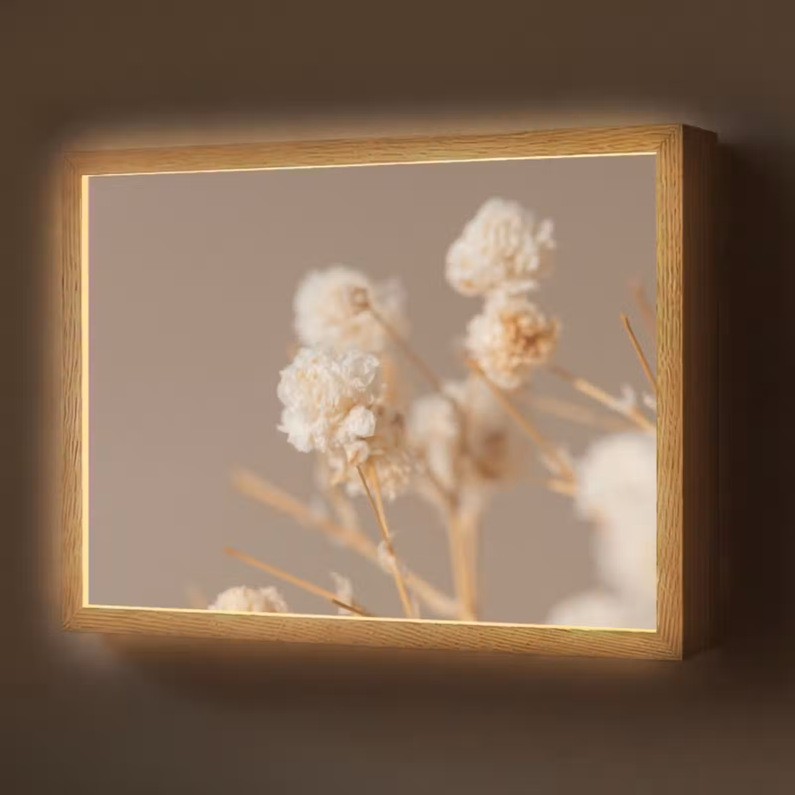 Lightbox - Wandlamp - Bloemen - Wit - Natuur - Pastel — 1