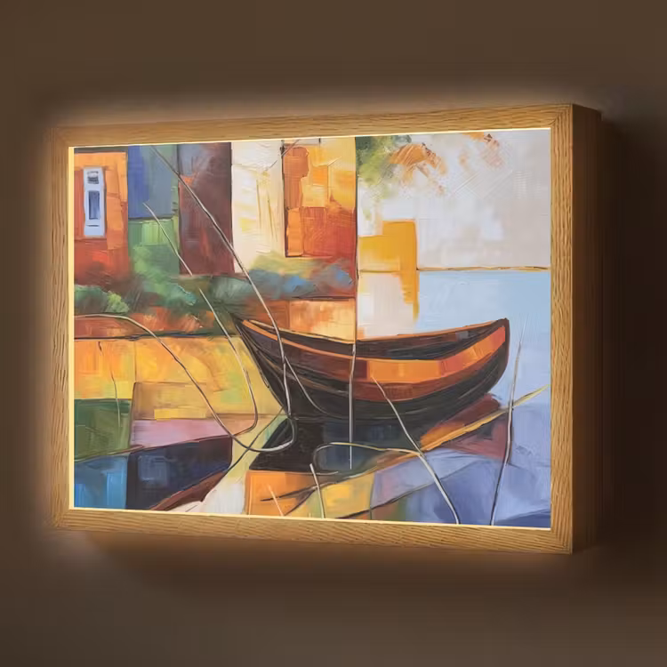 Lightbox - Wandlamp - Abstract - Kunst - Boot - Kleuren — 1
