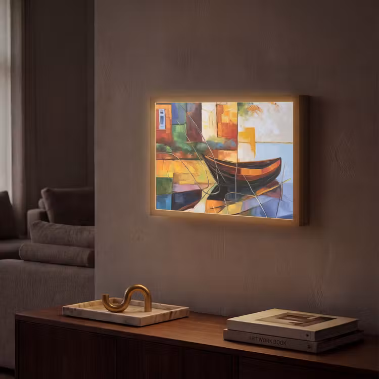Lightbox - Wandlamp - Abstract - Kunst - Boot - Kleuren — 2