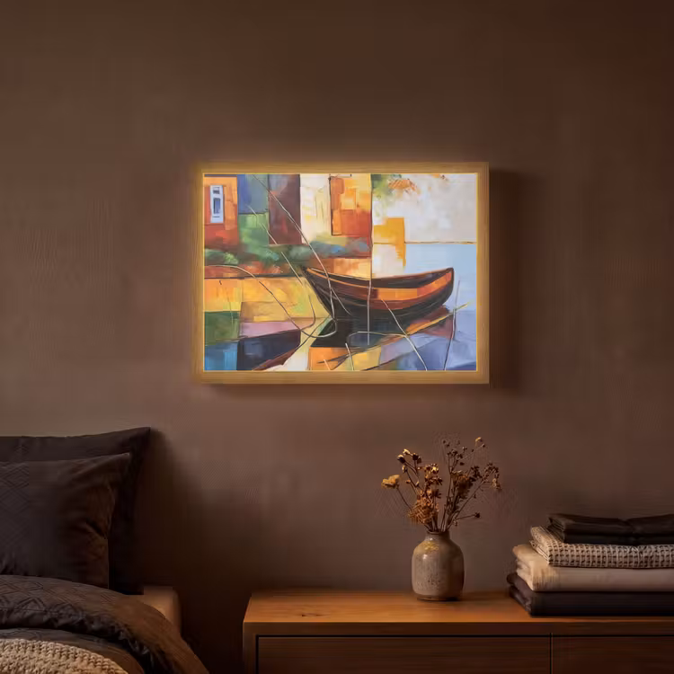 Lightbox - Wandlamp - Abstract - Kunst - Boot - Kleuren — 3