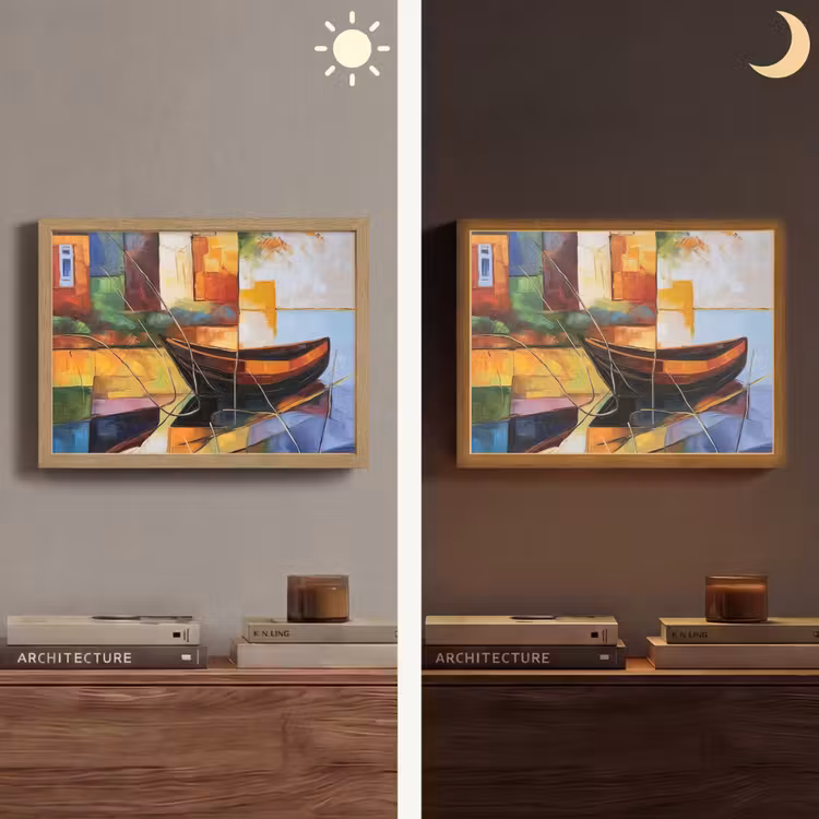 Lightbox - Wandlamp - Abstract - Kunst - Boot - Kleuren — 6