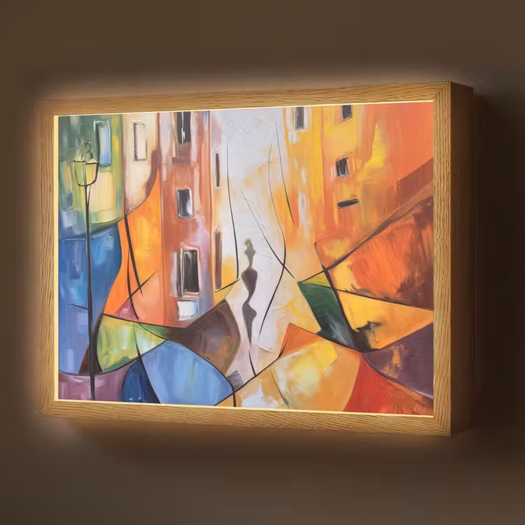 Lightbox - Wandlamp - Abstract - Kunst - Schilderij - Kleuren — 1