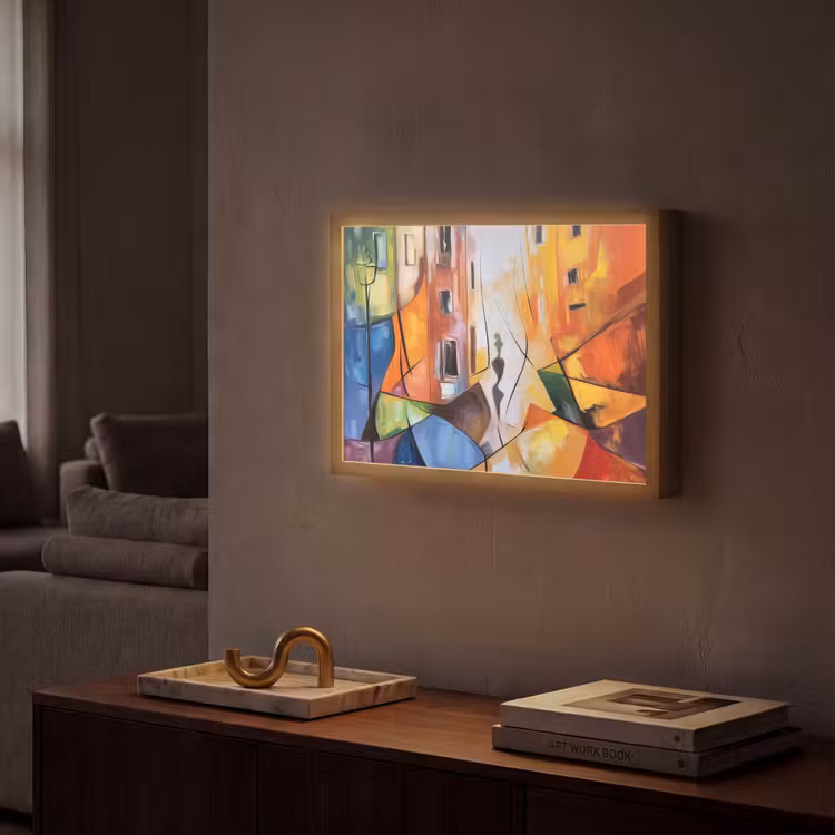 Lightbox - Wandlamp - Abstract - Kunst - Schilderij - Kleuren — 2