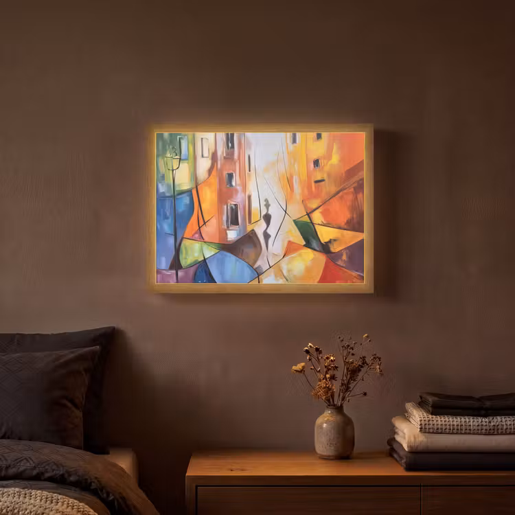 Lightbox - Wandlamp - Abstract - Kunst - Schilderij - Kleuren — 3