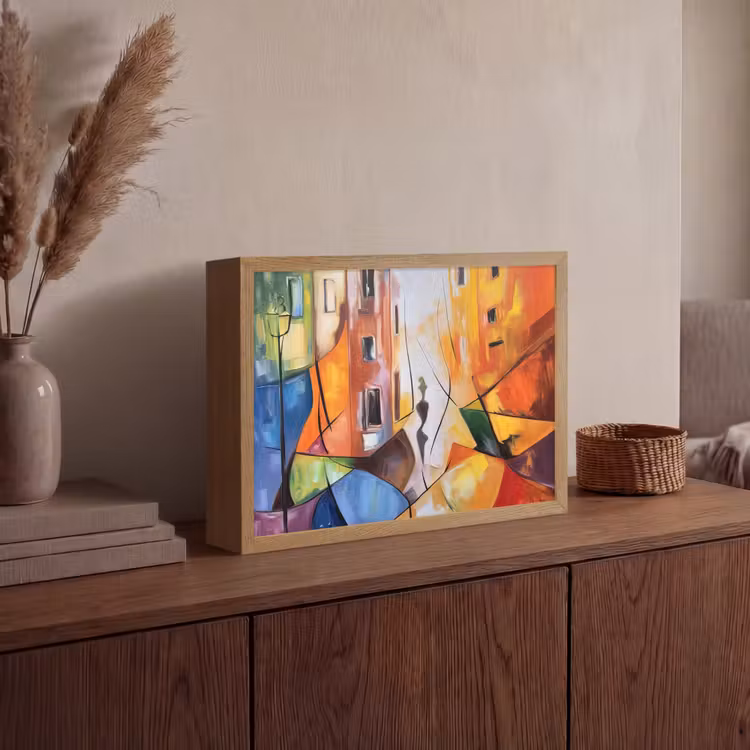 Lightbox - Wandlamp - Abstract - Kunst - Schilderij - Kleuren — 4