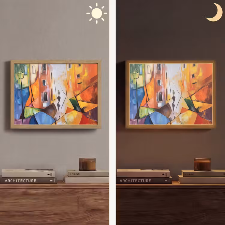 Lightbox - Wandlamp - Abstract - Kunst - Schilderij - Kleuren — 6