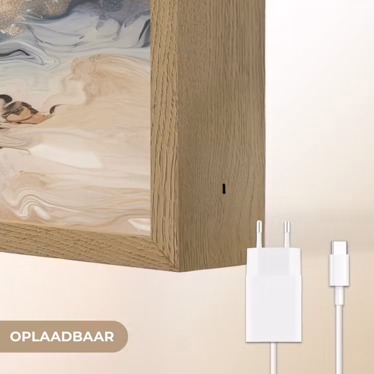 Lightbox - Wandlamp - Abstract - Kunst - Verf - Beige - Modern — 7