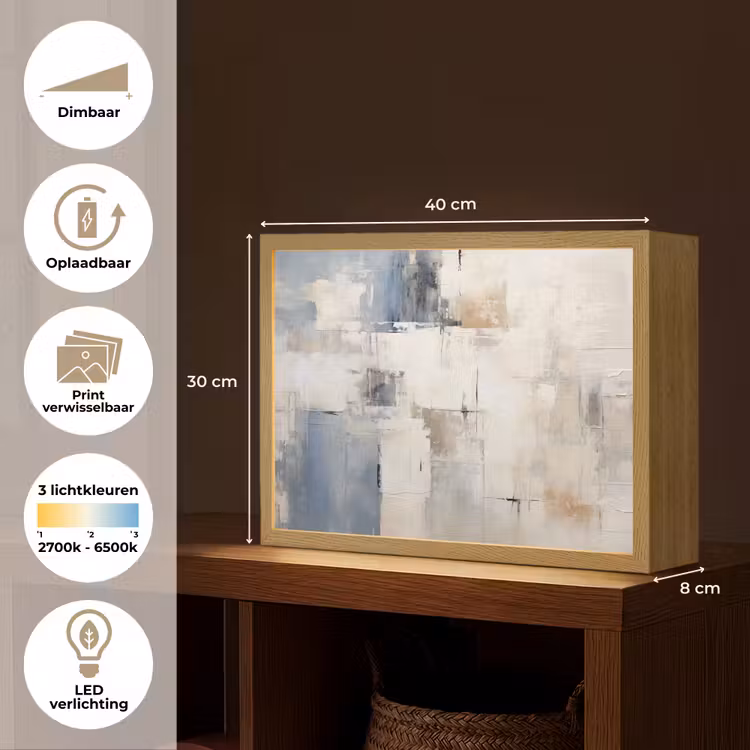 Lightbox - Wandlamp - Aquarel - Abstract - Kunst — 10